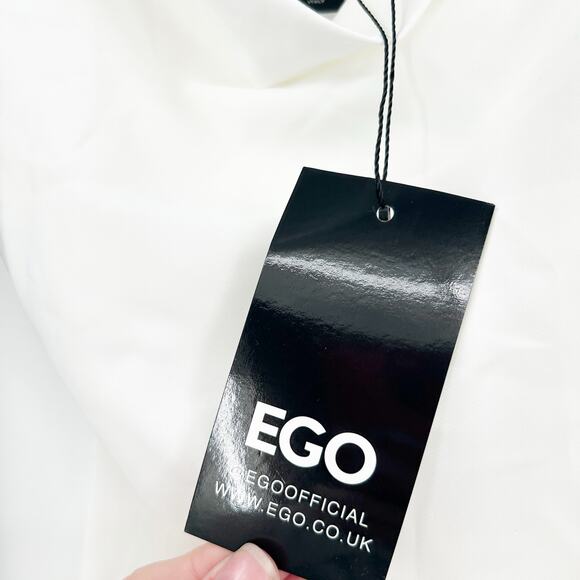 NWT Ego Womens Cocktail Graduation Party Tie Slit And Shoulder Mini Dress Size 2 - Picture 5 of 8